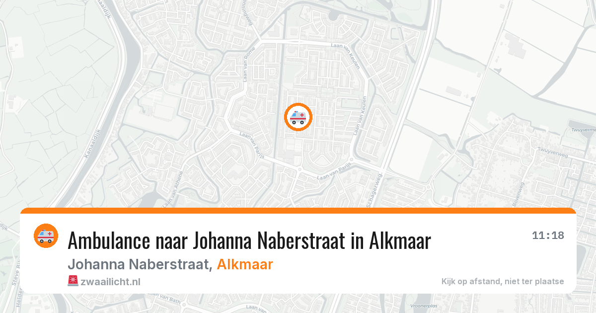 Ambulance naar Johanna Naberstraat in Alkmaar — 13 aug 2026