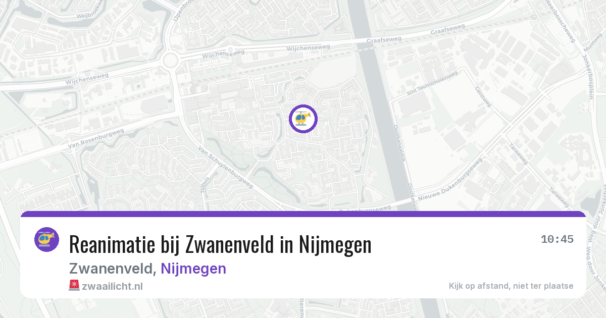 Reanimatie bij Zwanenveld in Nijmegen — 21 jul 2026