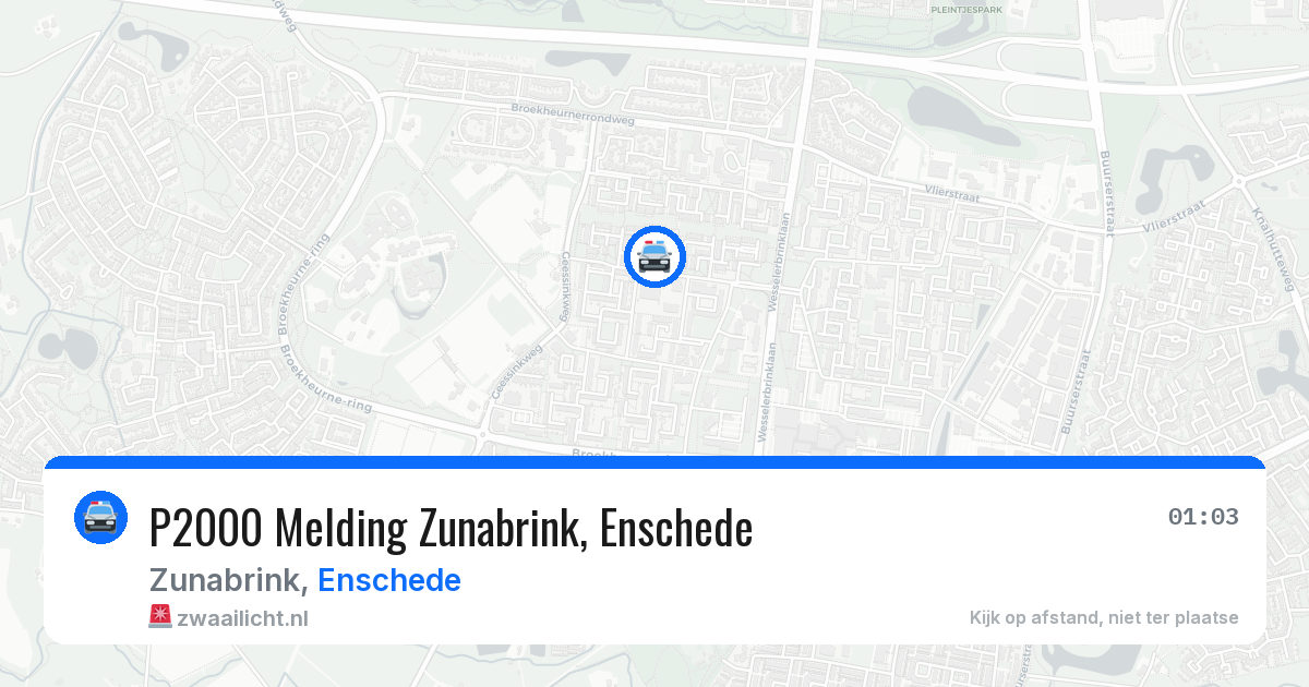 P2000 Melding Zunabrink, Enschede — 10 apr 2026