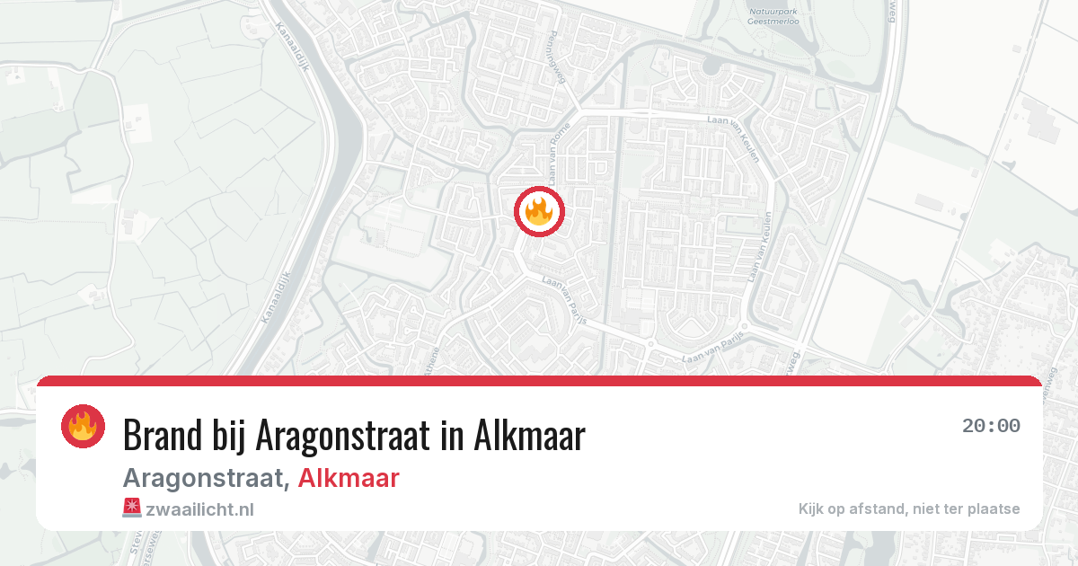 Brand bij Aragonstraat in Alkmaar — 22 jun 2026