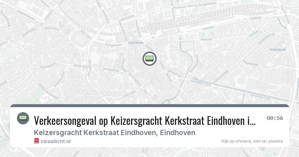 Verkeersongeval op Keizersgracht Kerkstraat Eindhoven in Eindhoven — 25 feb 2026