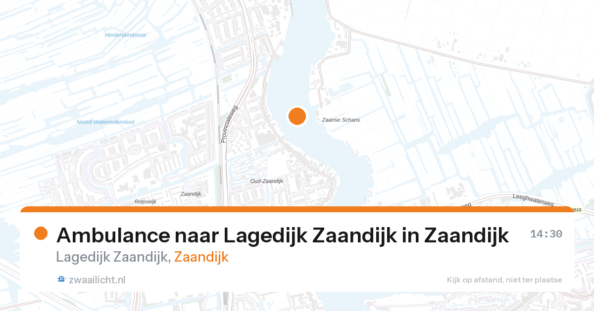 Ambulance naar Lagedijk Zaandijk in Zaandijk — 27 aug 2026
