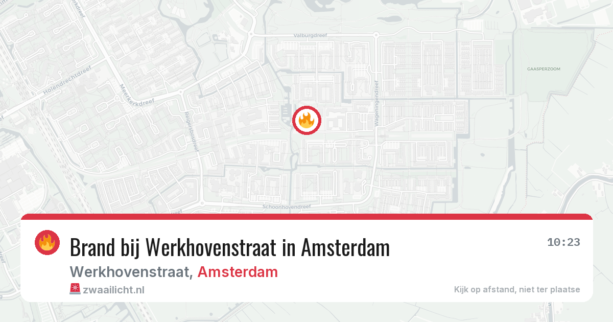 Brand bij Werkhovenstraat in Amsterdam — 9 mrt 2026