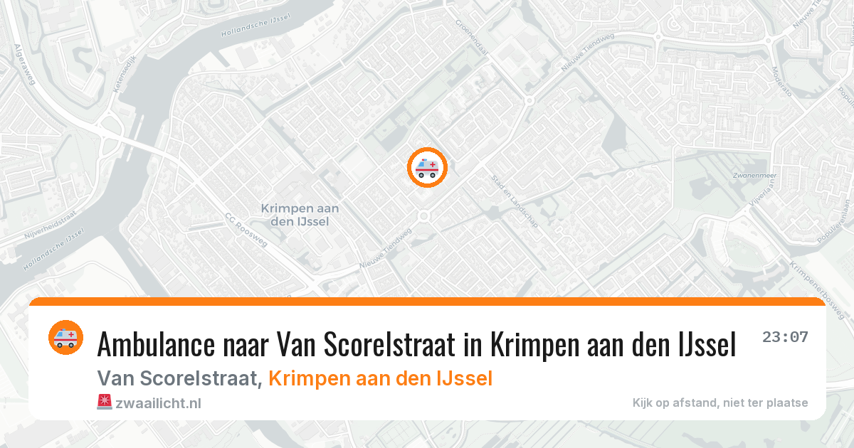 Ambulance naar Van Scorelstraat in Krimpen aan den IJssel — 5 aug 2026