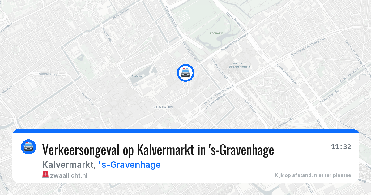 Verkeersongeval op Kalvermarkt in 's-Gravenhage — 15 apr 2026