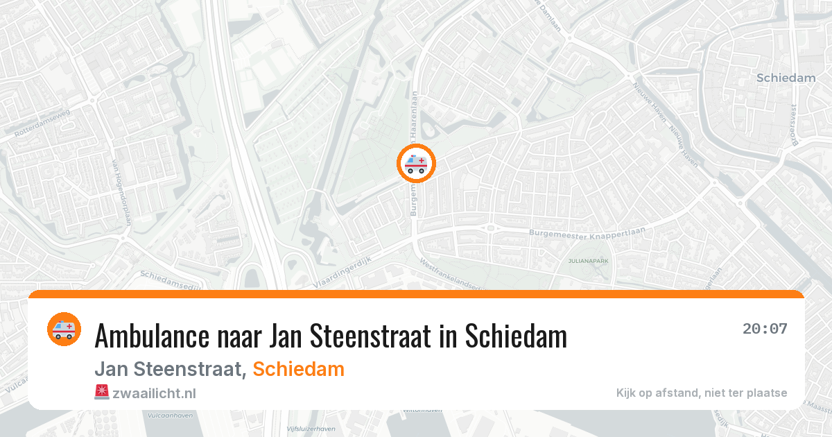 Ambulance naar Jan Steenstraat in Schiedam — 23 mei 2026