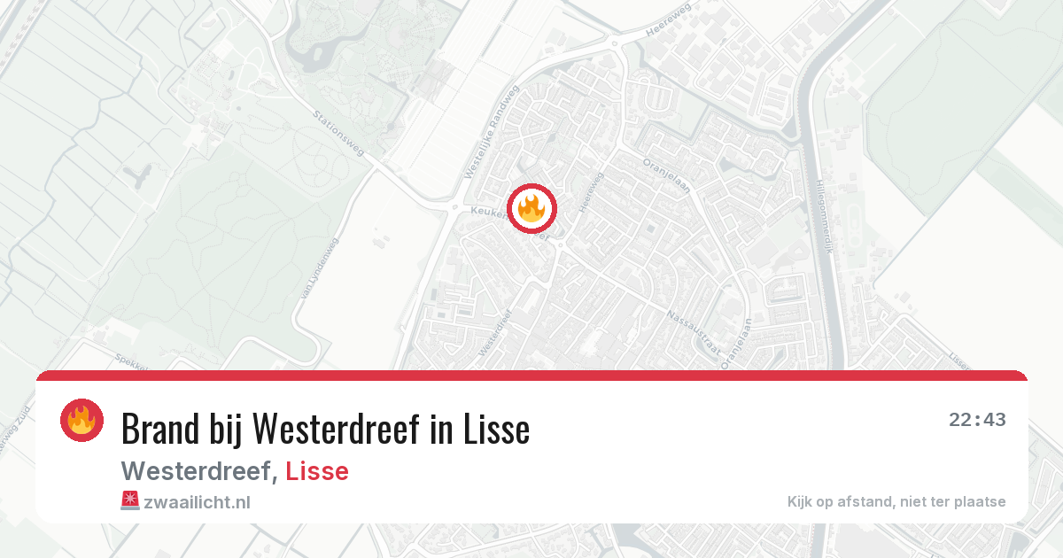 Brand bij Westerdreef in Lisse — 27 mei 2026