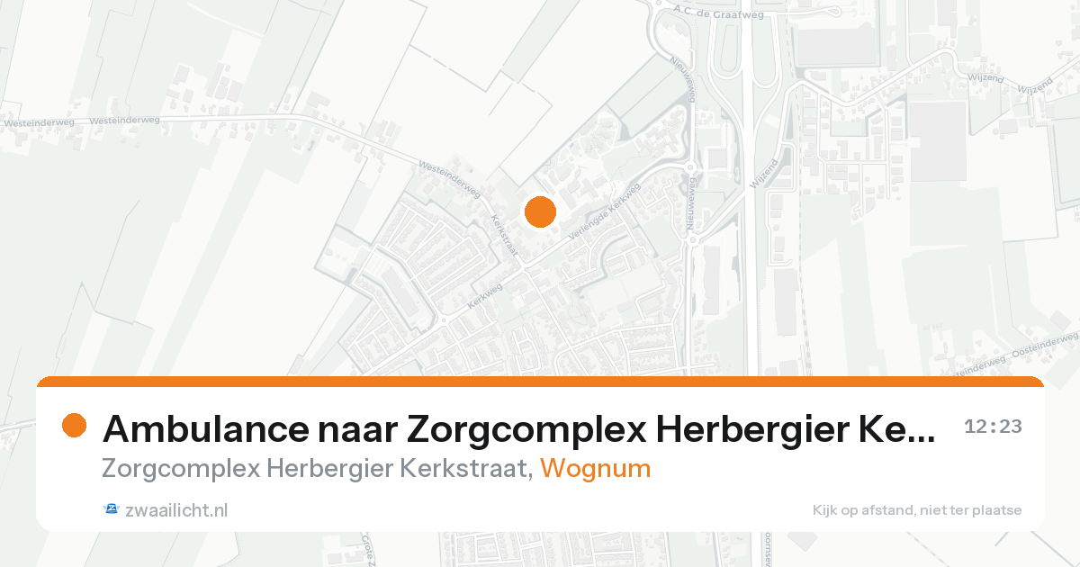 Ambulance naar Zorgcomplex Herbergier Kerkstraat in Wognum — 31 jan 2026
