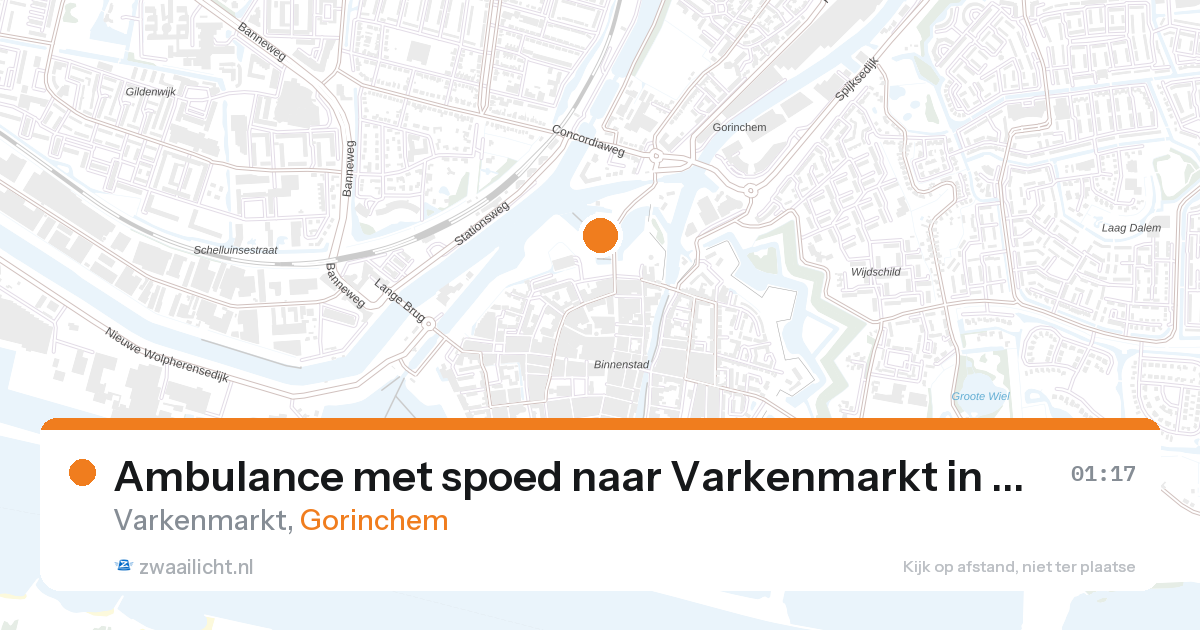 Ambulance met spoed naar Varkenmarkt in Gorinchem — 26 aug 2026