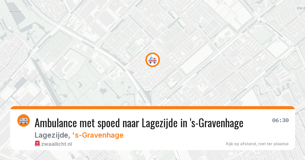 Ambulance met spoed naar Lagezijde in 's-Gravenhage — 8 aug 2026