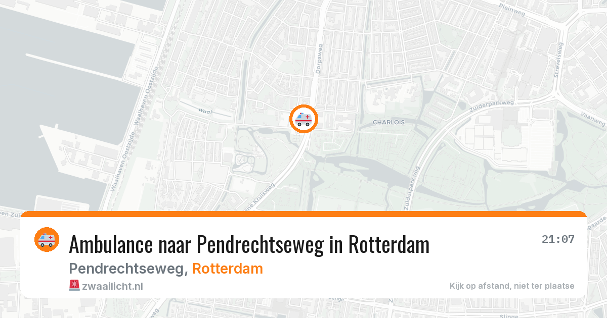Ambulance naar Pendrechtseweg in Rotterdam — 7 jun 2026