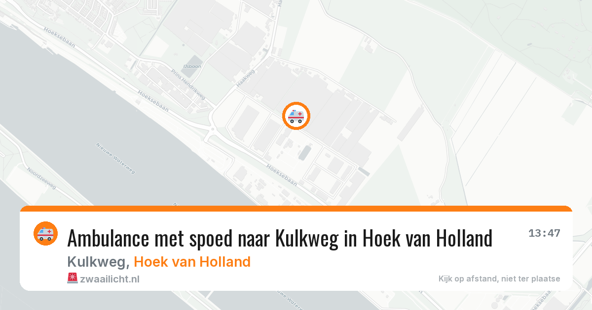 Ambulance met spoed naar Kulkweg in Hoek van Holland — 23 jun 2026