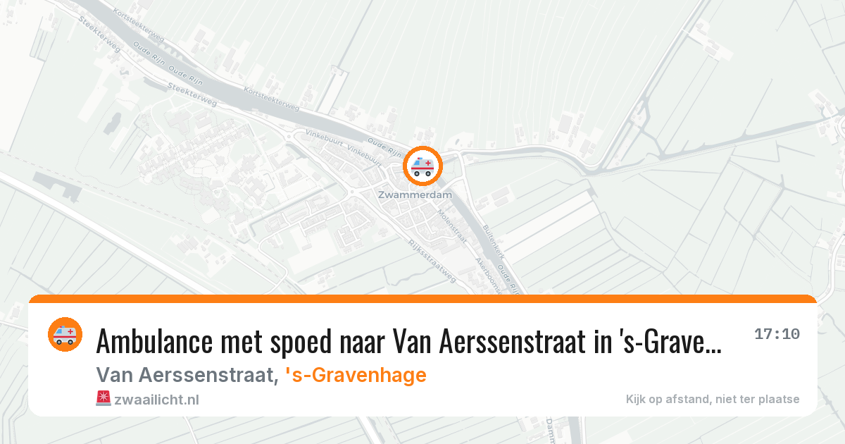 Ambulance met spoed naar Van Aerssenstraat in 's-Gravenhage — 27 mrt 2026
