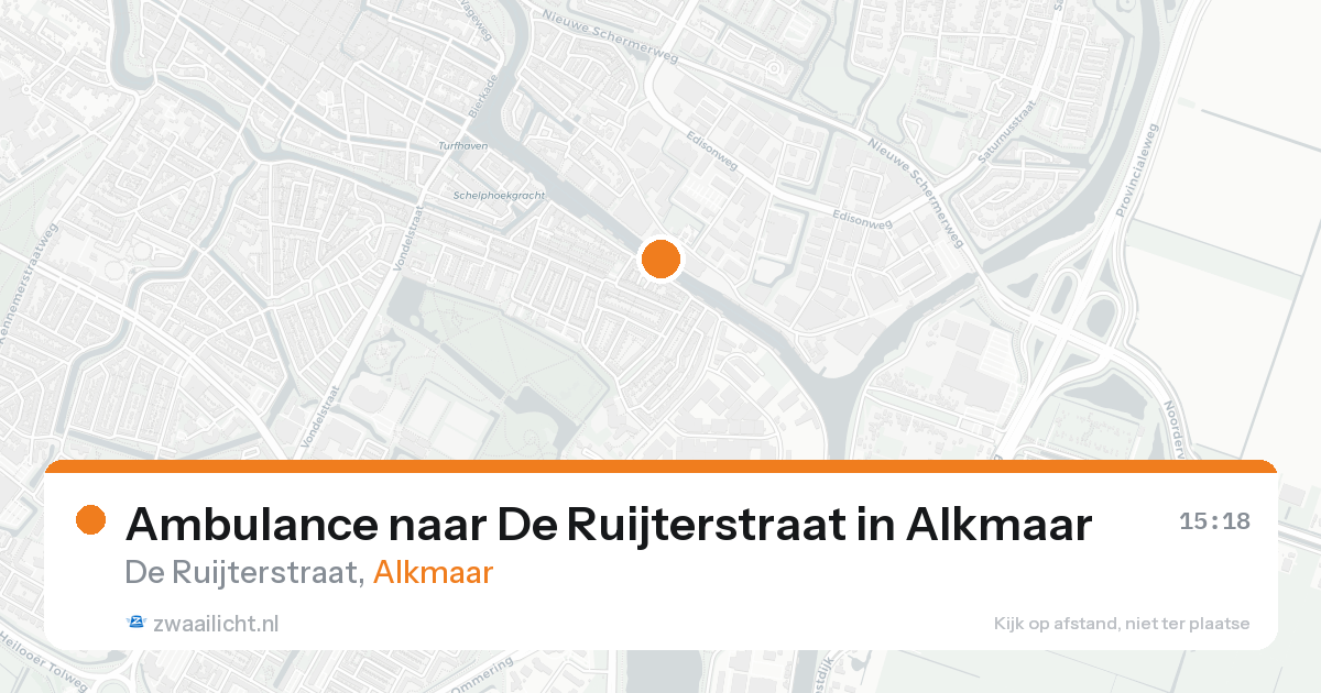 Ambulance naar De Ruijterstraat in Alkmaar — 18 aug 2026