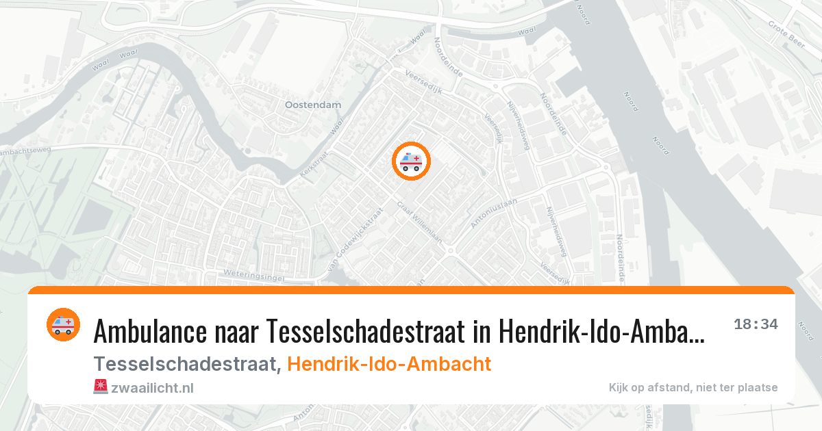 Ambulance naar Tesselschadestraat in Hendrik-Ido-Ambacht — 5 jun 2026