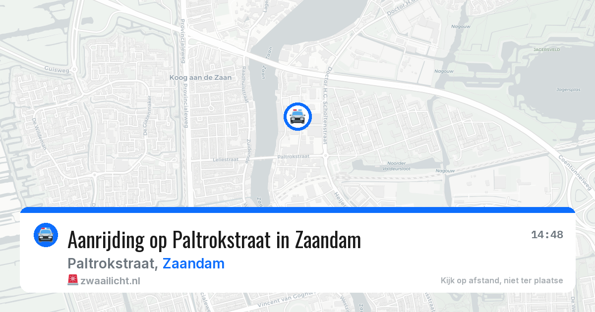 Aanrijding op Paltrokstraat in Zaandam — 19 jun 2026