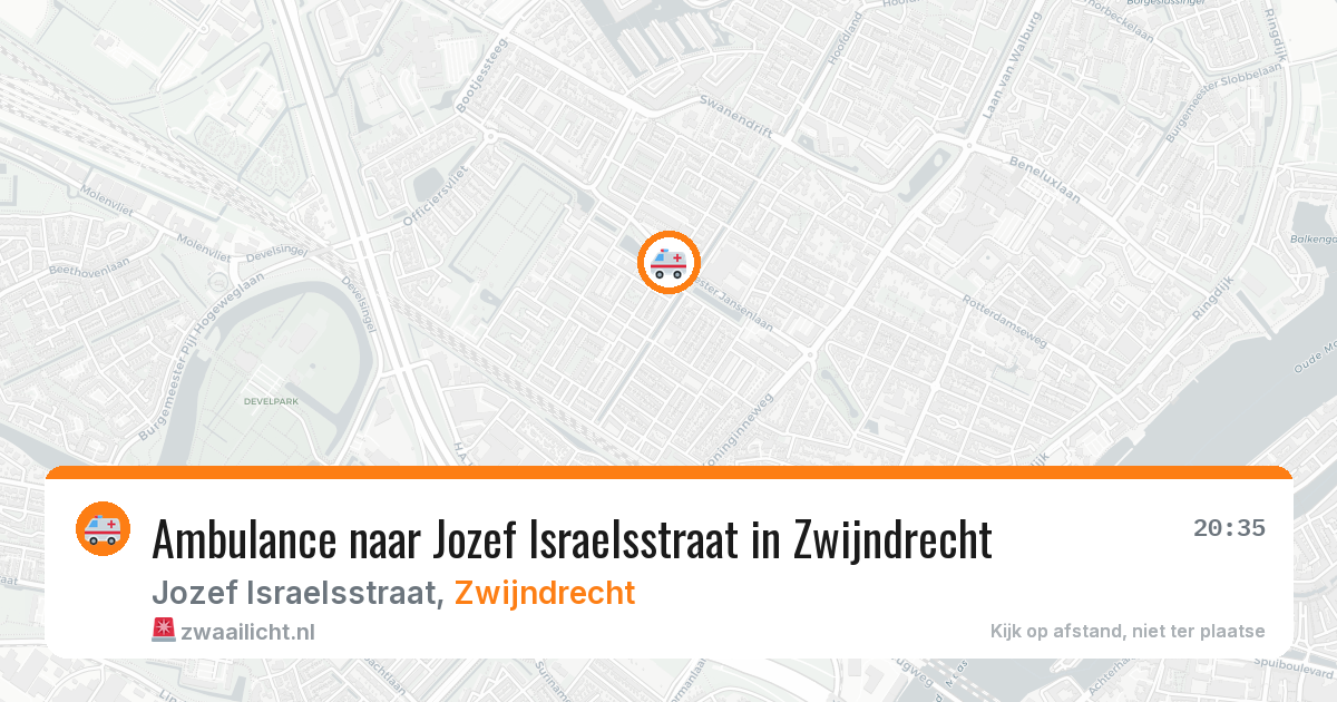 Ambulance naar Jozef Israelsstraat in Zwijndrecht — 4 jul 2026
