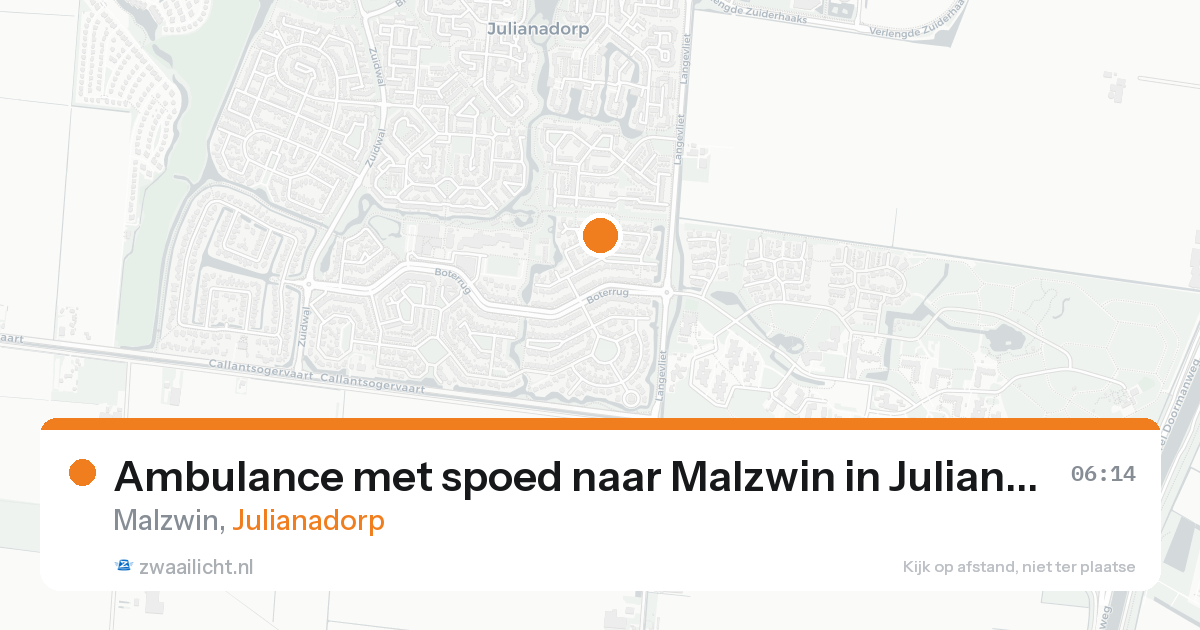 Ambulance met spoed naar Malzwin in Julianadorp — 26 mei 2026