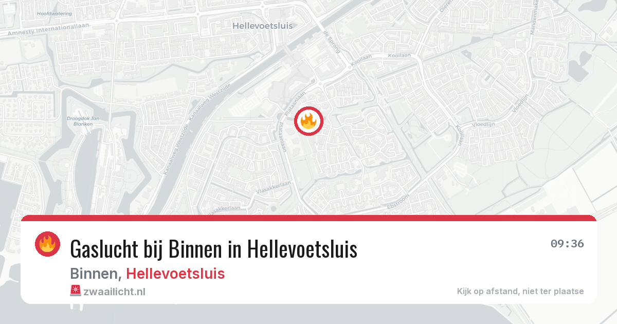 Gaslucht bij Binnen in Hellevoetsluis — 29 jan 2026
