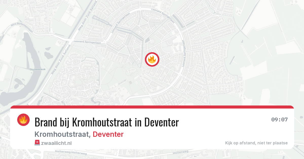 Brand bij Kromhoutstraat in Deventer — 28 jun 2026