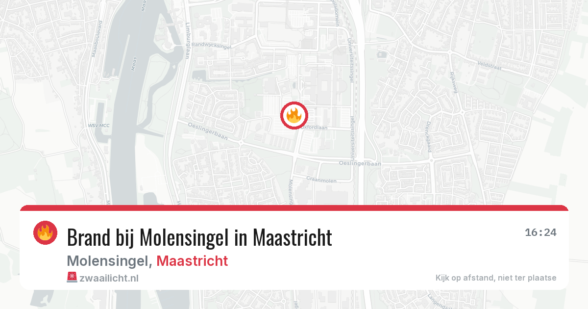 Brand bij Molensingel in Maastricht — 23 mei 2026
