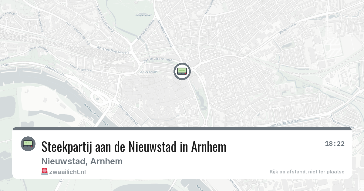 Steekpartij aan de Nieuwstad in Arnhem — 27 apr 2026