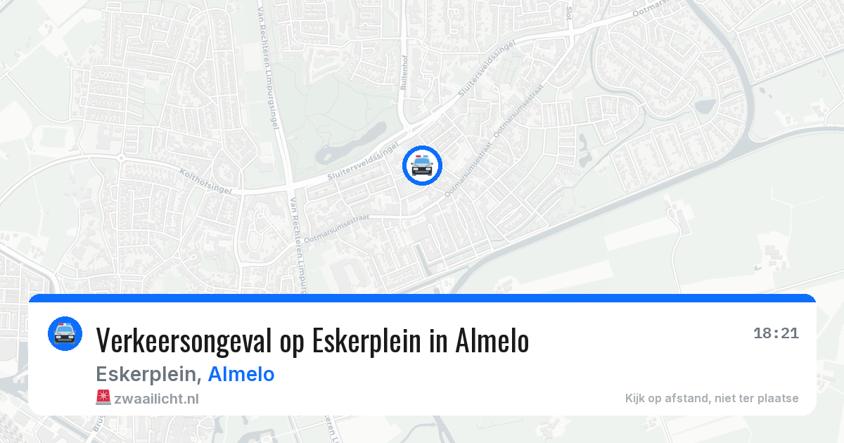 Verkeersongeval op Eskerplein in Almelo — 7 apr 2026