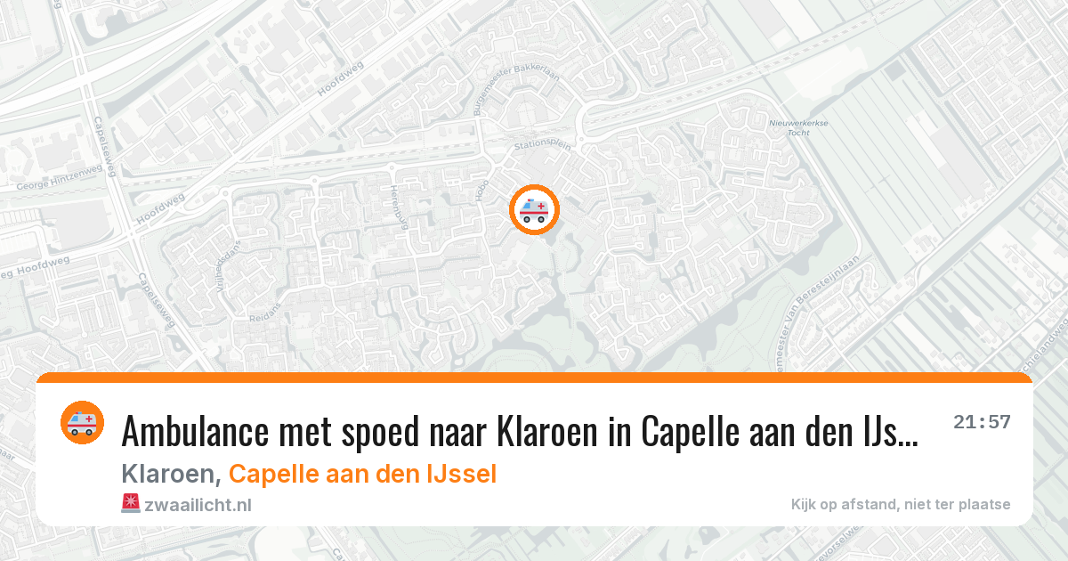 Ambulance met spoed naar Klaroen in Capelle aan den IJssel — 13 jun 2026