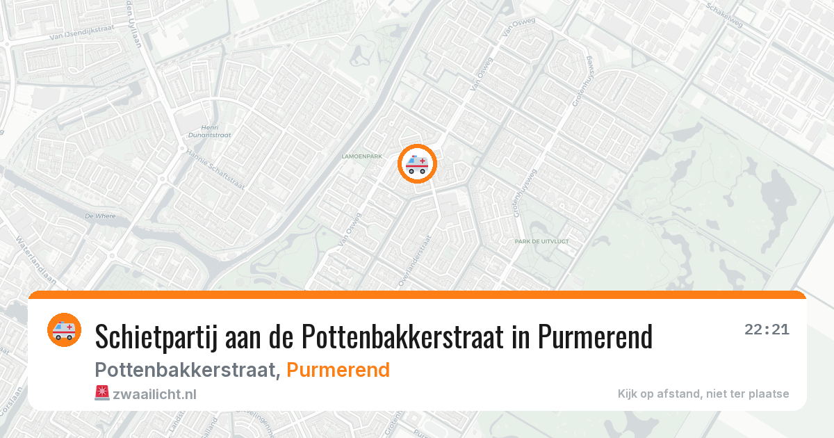 Schietpartij aan de Pottenbakkerstraat in Purmerend — 21 feb 2026