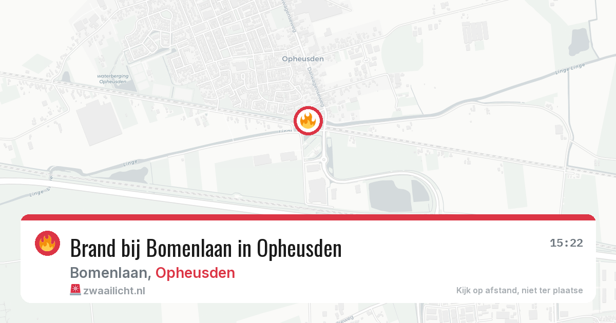 Brand bij Bomenlaan in Opheusden — 3 aug 2026