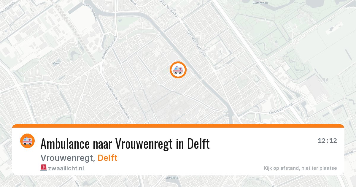 Ambulance naar Vrouwenregt in Delft — 18 apr 2026