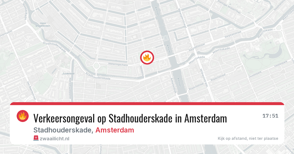 Verkeersongeval op Stadhouderskade in Amsterdam — 9 apr 2026
