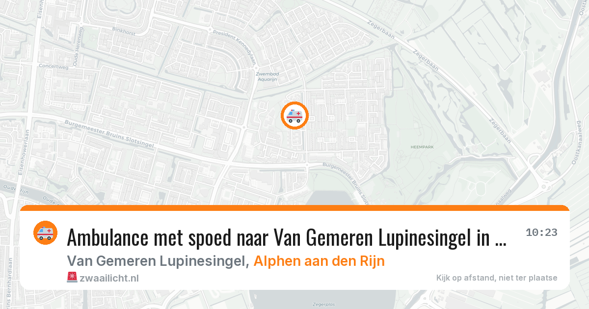 Ambulance met spoed naar Van Gemeren Lupinesingel in Alphen aan den Rijn — 9 feb 2026