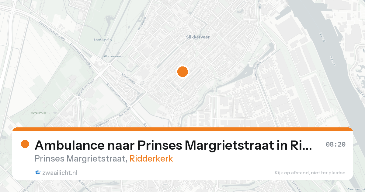 Ambulance naar Prinses Margrietstraat in Ridderkerk — 12 mrt 2026