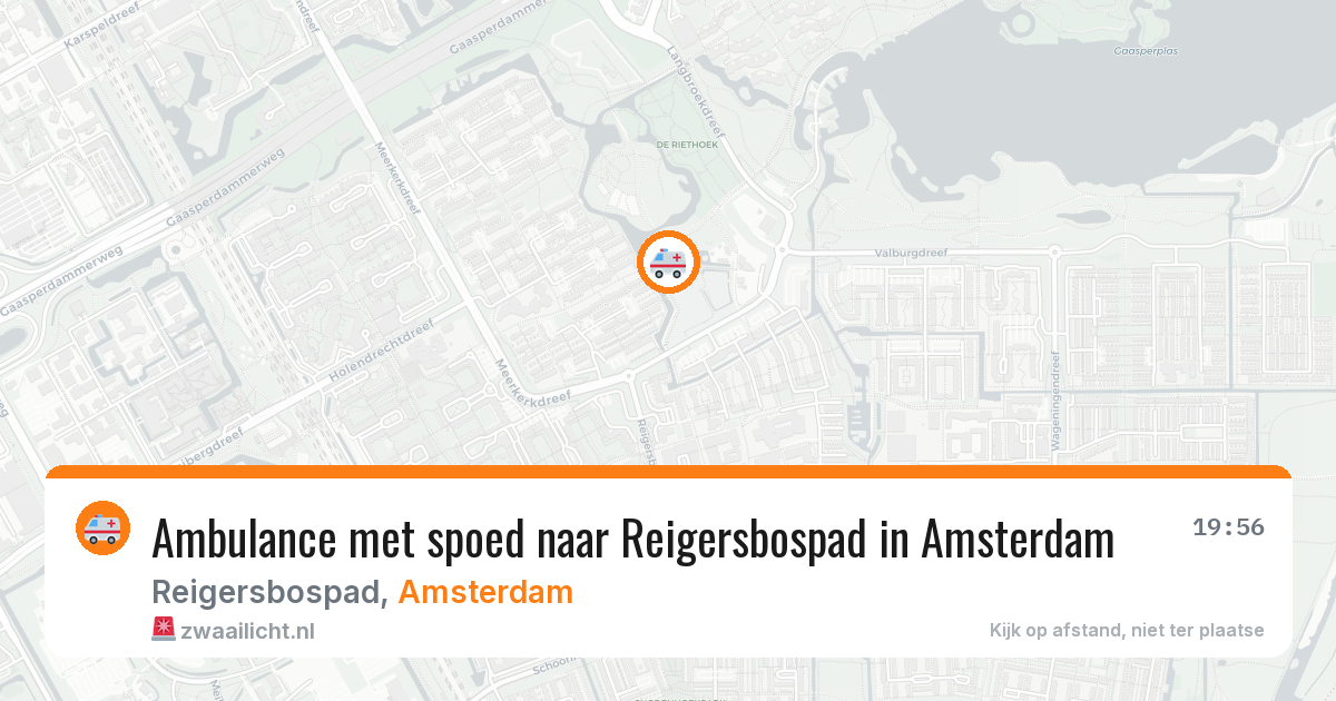 Ambulance met spoed naar Reigersbospad in Amsterdam — 28 mei 2026