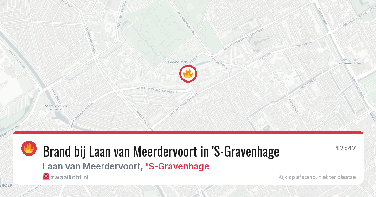 Brand bij Laan van Meerdervoort in 'S-Gravenhage — 10 apr 2026