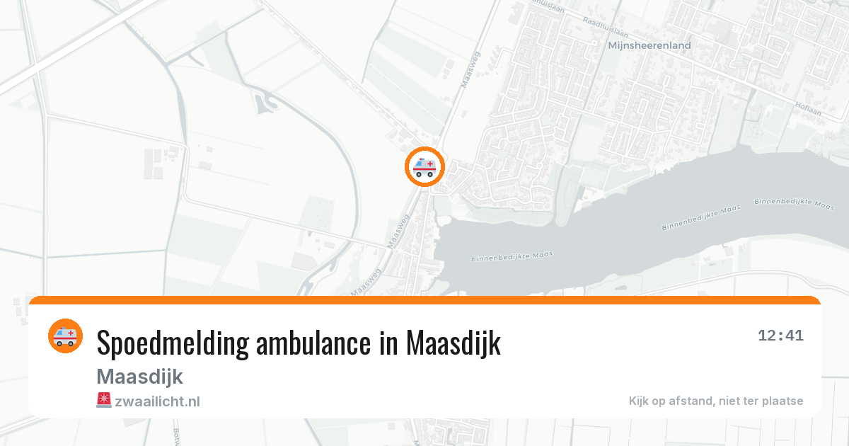 Spoedmelding ambulance in Maasdijk — 17 mrt 2026