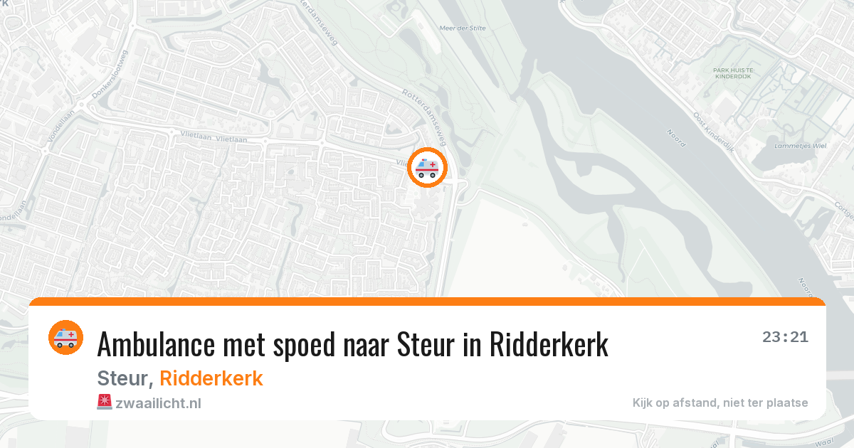 Ambulance met spoed naar Steur in Ridderkerk — 7 aug 2026