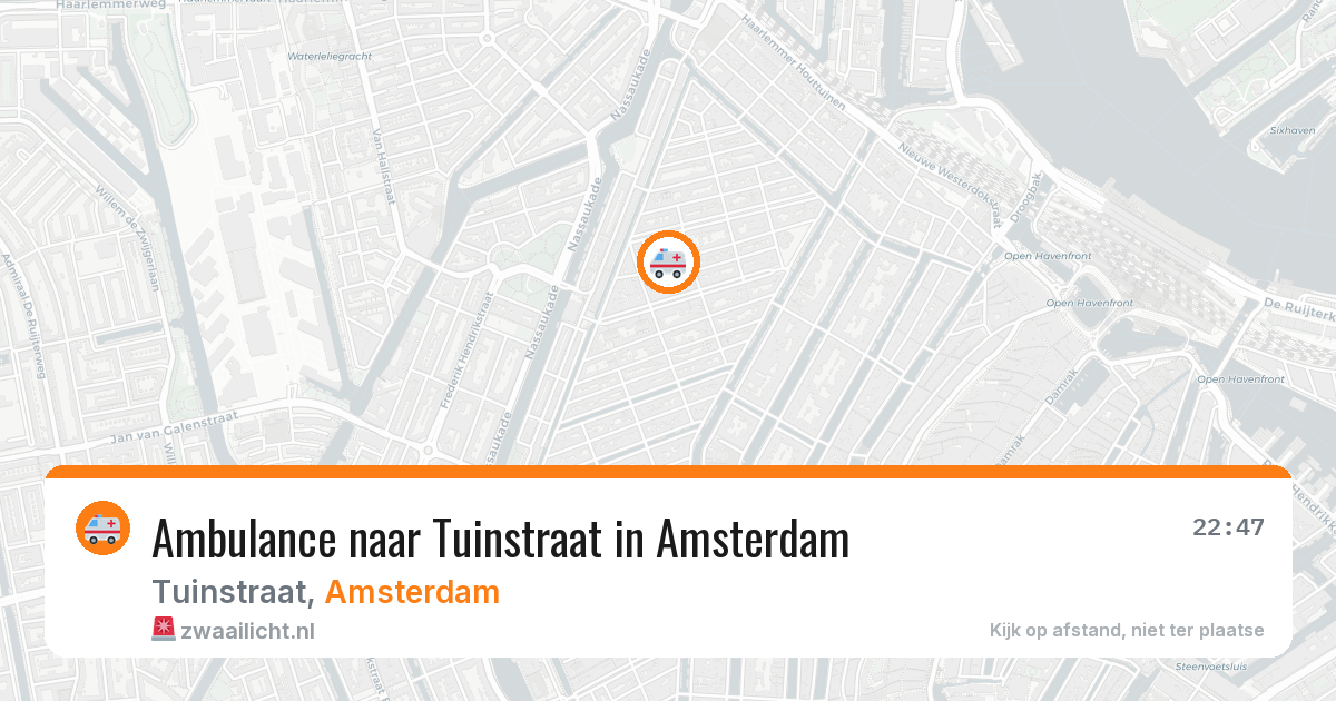 Ambulance naar Tuinstraat in Amsterdam — 3 jul 2026