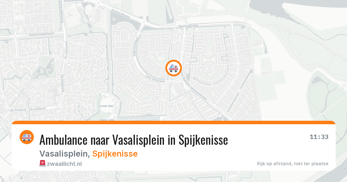 Ambulance naar Vasalisplein in Spijkenisse — 8 jul 2026