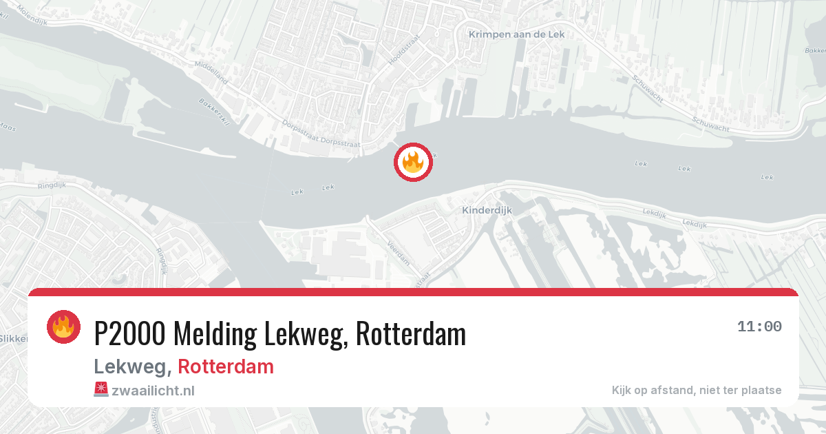 P2000 Melding Lekweg, Rotterdam — 13 aug 2026