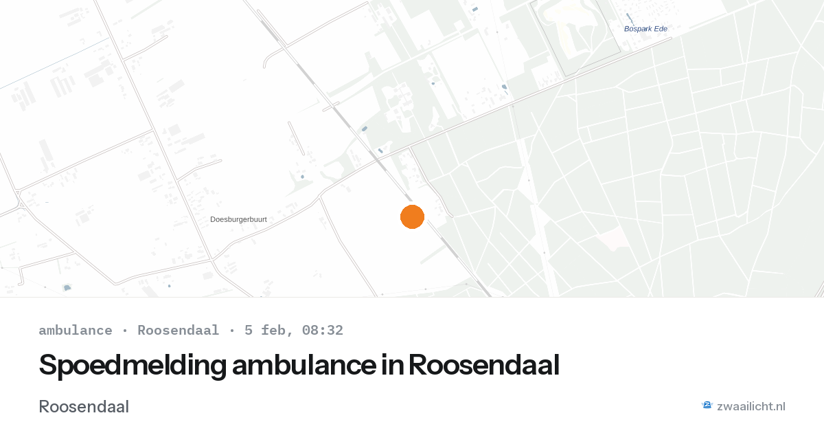 Spoedmelding ambulance in Roosendaal — 5 feb 2026