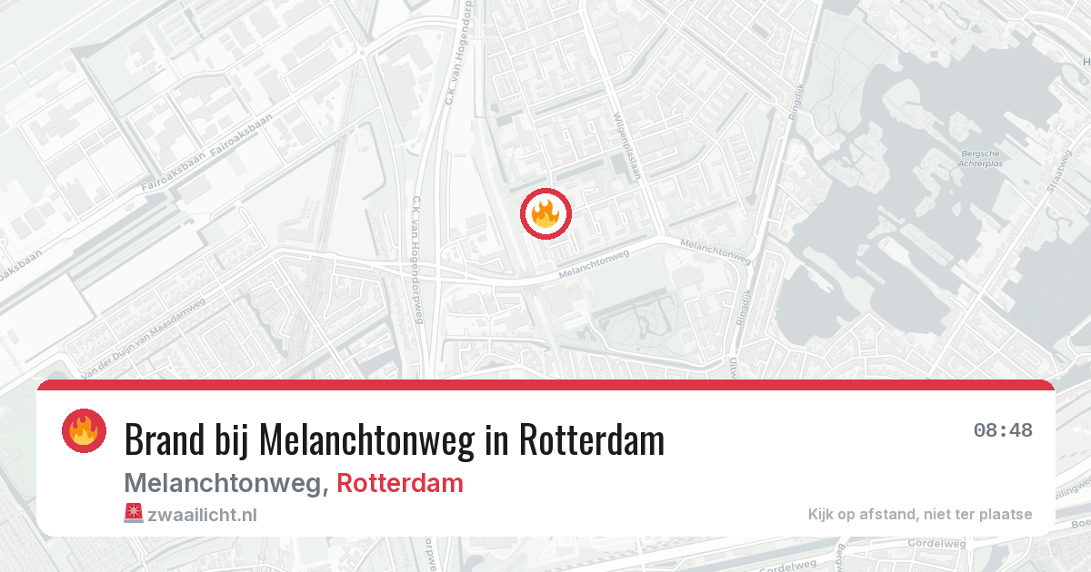 Brand bij Melanchtonweg in Rotterdam — 28 apr 2026