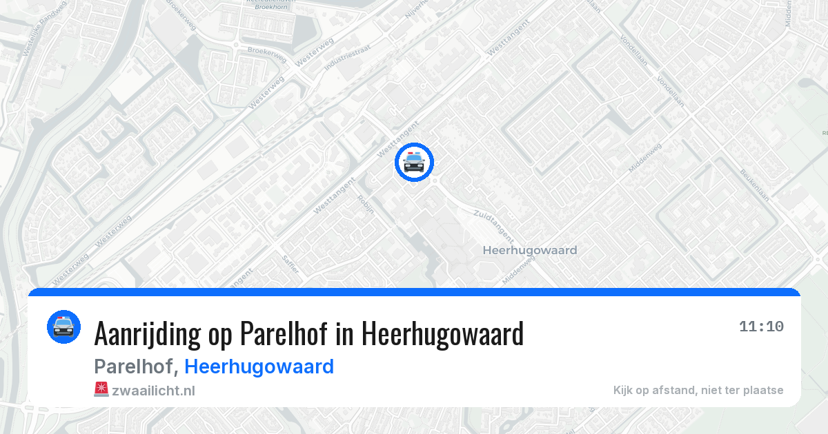Aanrijding op Parelhof in Heerhugowaard — 19 jul 2026