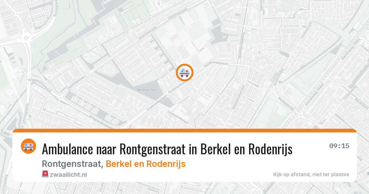 Ambulance naar Rontgenstraat in Berkel en Rodenrijs — 25 jun 2026