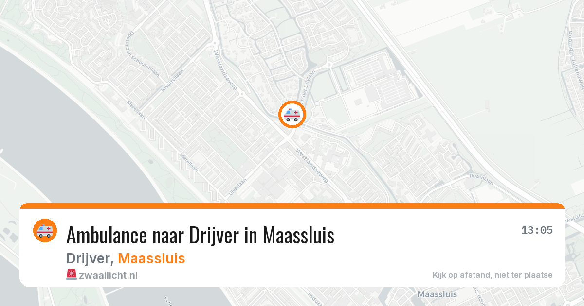 Ambulance naar Drijver in Maassluis — 14 mei 2026