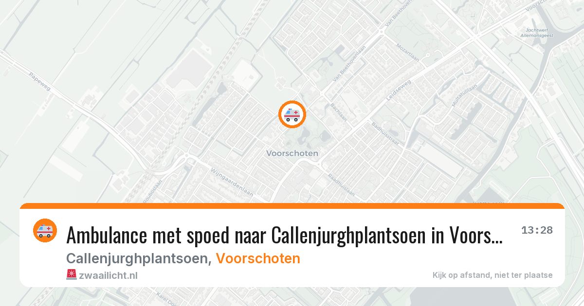 Ambulance met spoed naar Callenjurghplantsoen in Voorschoten — 26 jun 2026