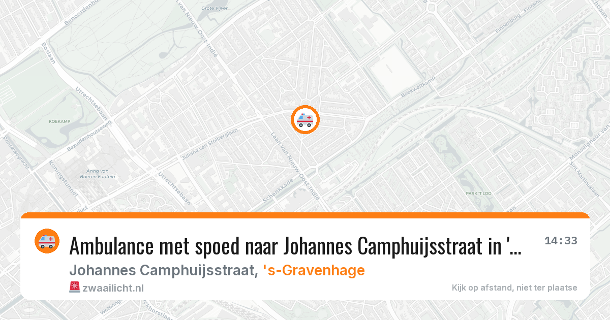 Ambulance met spoed naar Johannes Camphuijsstraat in 's-Gravenhage — 21 jun 2026