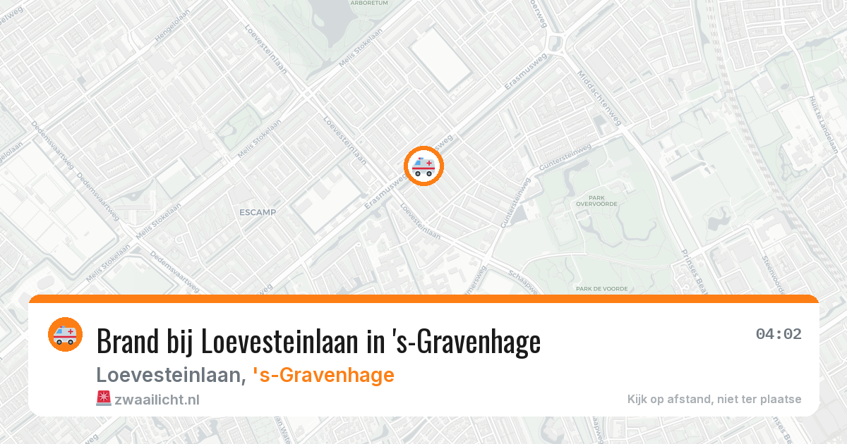 Brand bij Loevesteinlaan in 's-Gravenhage — 17 jun 2026