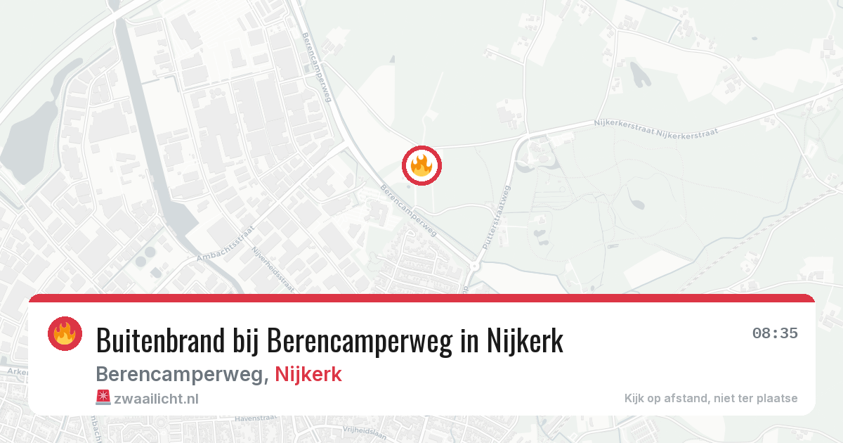 Buitenbrand bij Berencamperweg in Nijkerk — 7 jul 2026